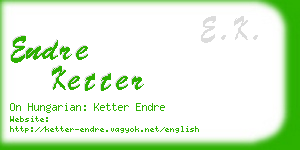 endre ketter business card